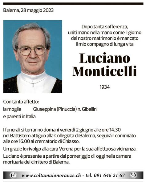 corriere del ticino necrologi.